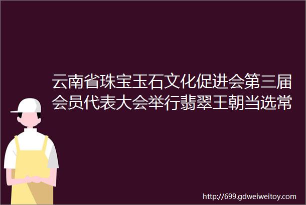 云南省珠宝玉石文化促进会第三届会员代表大会举行翡翠王朝当选常务副会长